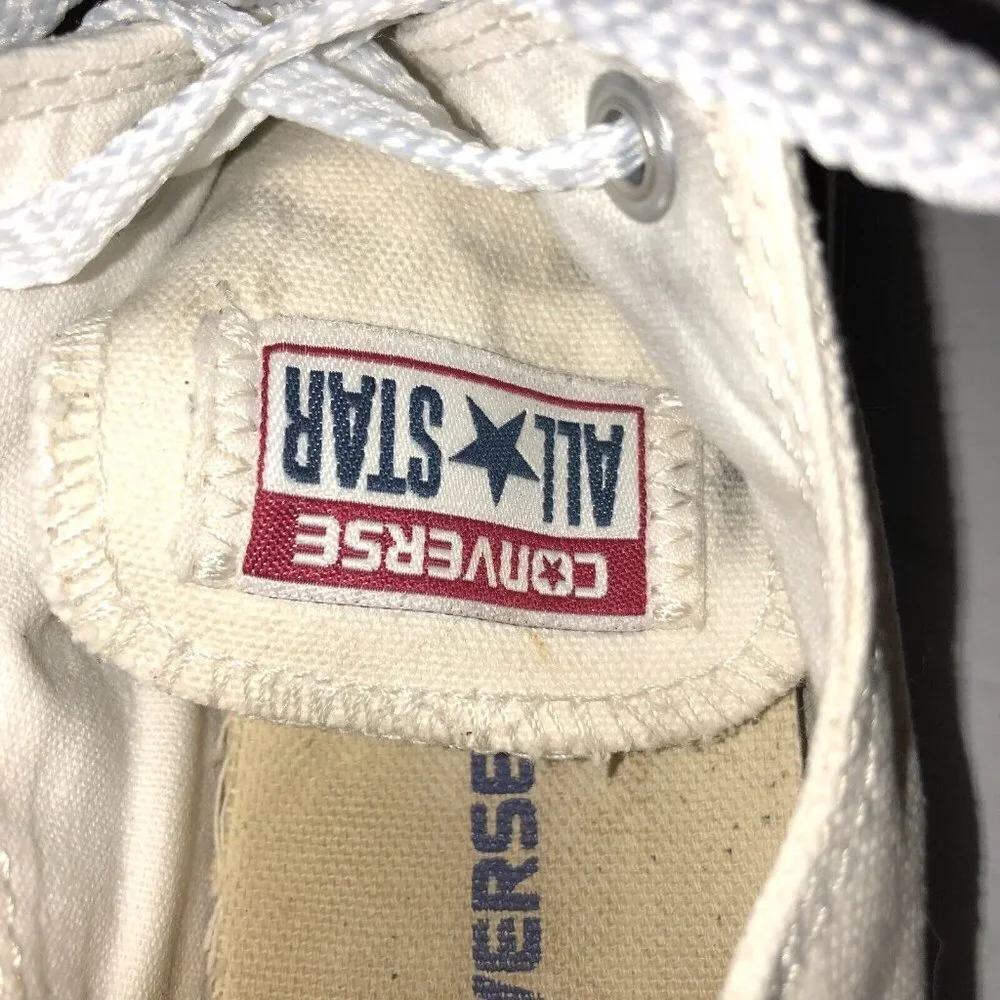 Converse All Stars Kids Unisex Youth Size 3 White Low Top Chuck Taylor Sneakers